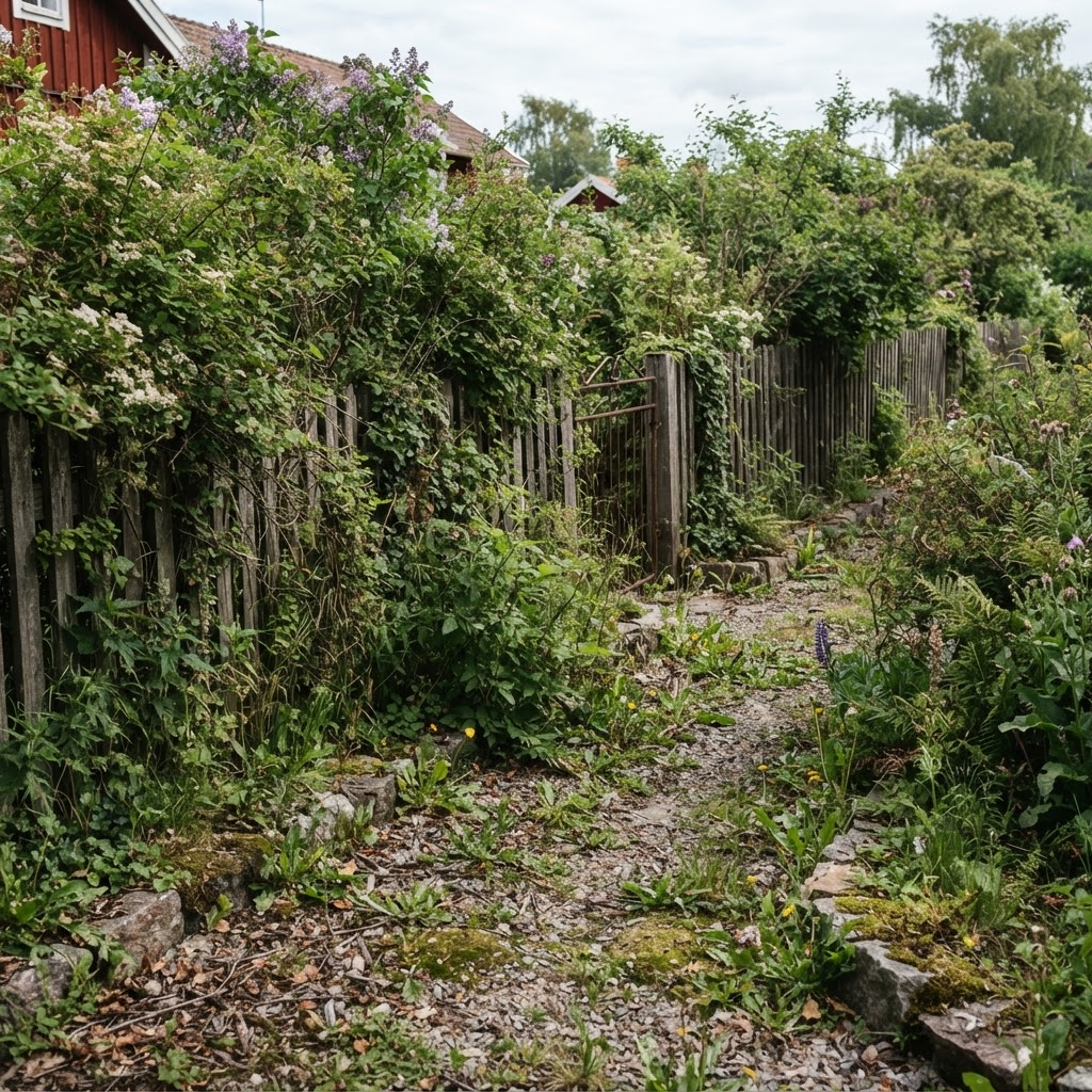 Före – Häck & grus